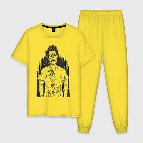 Мужская пижама Четыре зомби / Желтый – фото 1