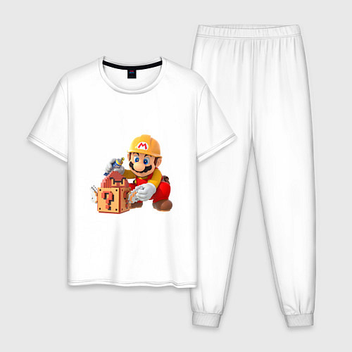 Мужская пижама Super Mario: Builder / Белый – фото 1