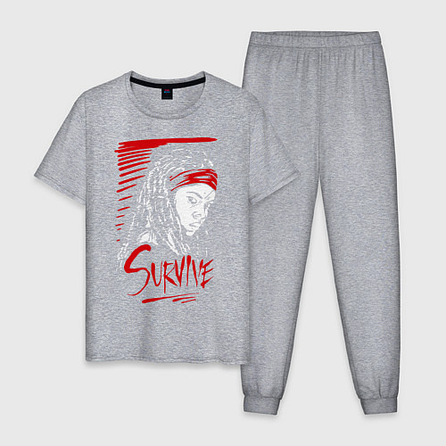 Мужская пижама Walking Dead: Survive / Меланж – фото 1