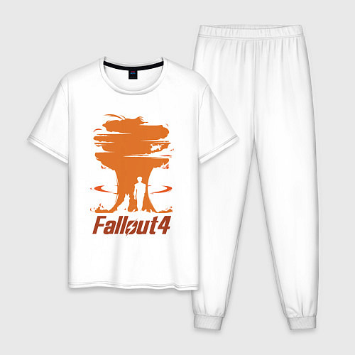 Мужская пижама Fallout 4: Atomic Bomb / Белый – фото 1