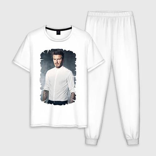 Мужская пижама David Beckham / Белый – фото 1