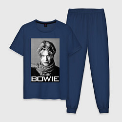 Пижама хлопковая мужская Bowie Legend, цвет: тёмно-синий