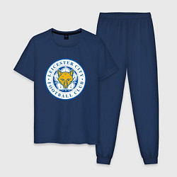 Пижама хлопковая мужская Leicester City FC, цвет: тёмно-синий