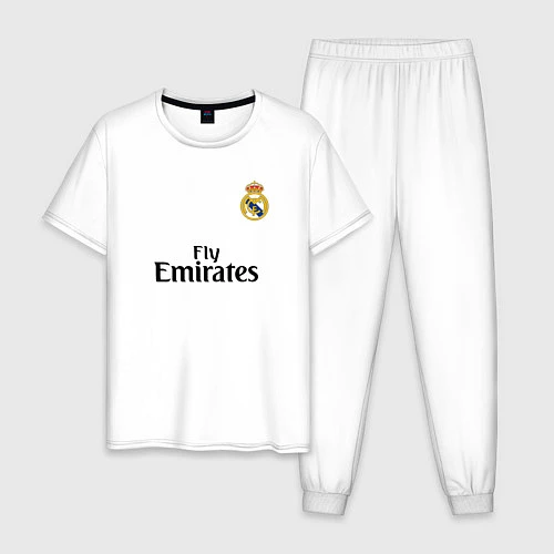 Мужская пижама Real Madrid: Fly Emirates / Белый – фото 1