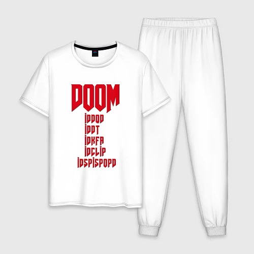 Мужская пижама DOOM: Idspispopd / Белый – фото 1