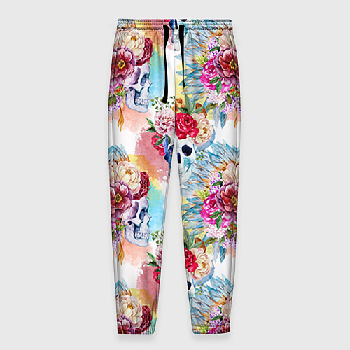 Мужские брюки Цветы и бабочки 5 / 3D-принт – фото 1