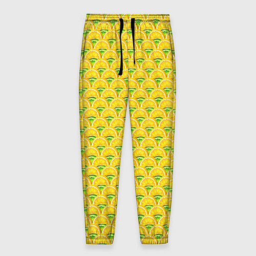 Мужские брюки Текстура лимон-лайм / 3D-принт – фото 1