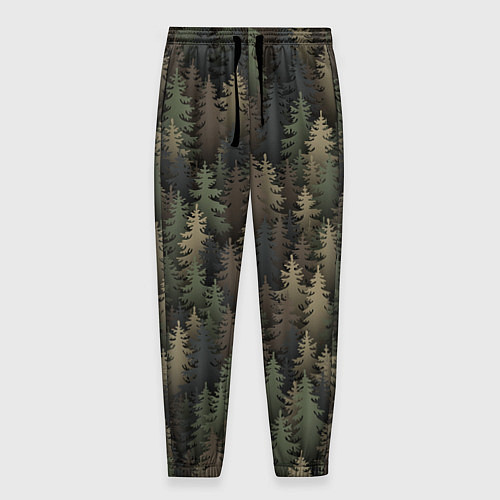Мужские брюки Лесной камуфляж / 3D-принт – фото 1