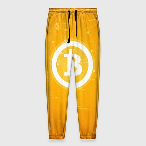 Мужские брюки Bitcoin Orange / 3D-принт – фото 1