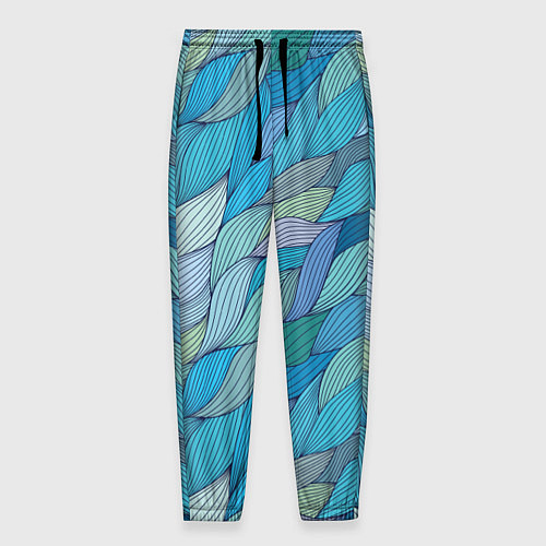 Мужские брюки Волны / 3D-принт – фото 1