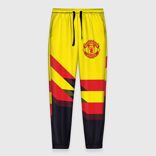 Мужские брюки Man United FC: Yellow style / 3D-принт – фото 1