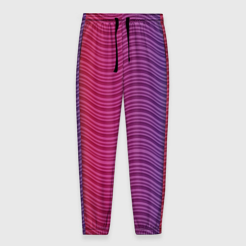 Мужские брюки Цветные волны / 3D-принт – фото 1