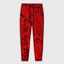 Брюки на резинке мужские Tie-Dye red, цвет: 3D-принт