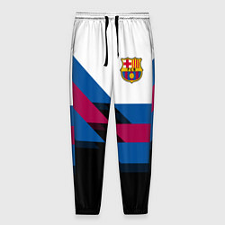Брюки на резинке мужские Barcelona FC: Black style, цвет: 3D-принт