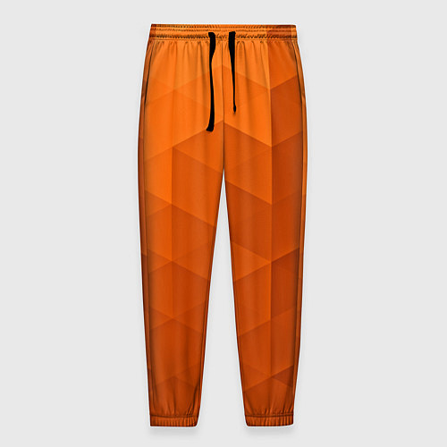 Мужские брюки Orange abstraction / 3D-принт – фото 1