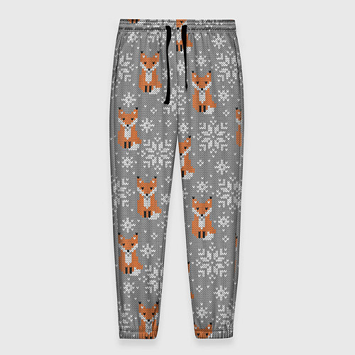 Мужские брюки Зимние лисицы / 3D-принт – фото 1