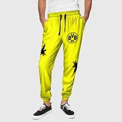 Брюки на резинке мужские FC Borussia Dortmund: Yellow Original, цвет: 3D-принт — фото 2