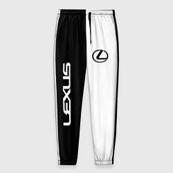Брюки на резинке мужские Lexus: Black & White, цвет: 3D-принт
