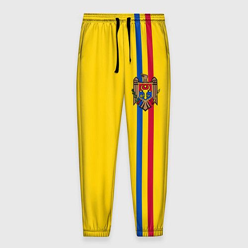 Мужские брюки Молдавия: лента с гербом / 3D-принт – фото 1