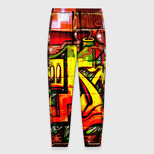 Мужские брюки Red Graffiti / 3D-принт – фото 1