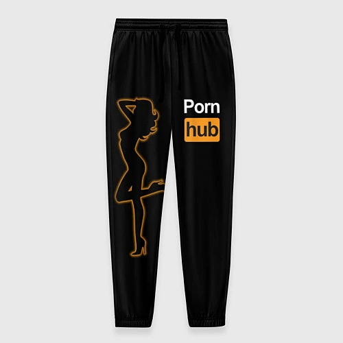 Мужские брюки PornHub: Neon Girl / 3D-принт – фото 1