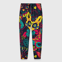 Мужские брюки Мексиканский день мёртвых у кошек