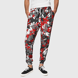 Брюки на резинке мужские Камуфляж с буквами F C S M, цвет: 3D-принт — фото 2