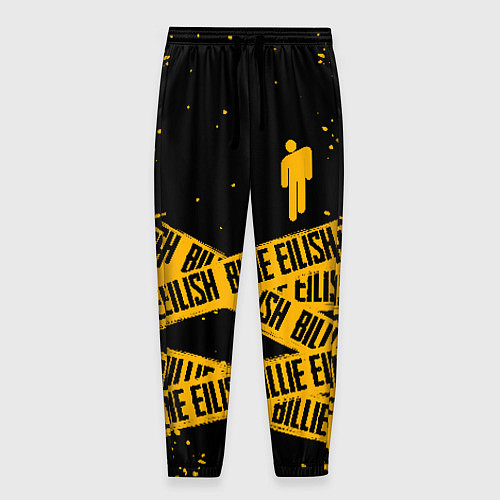 Мужские брюки BILLIE EILISH: Yellow & Black Tape / 3D-принт – фото 1
