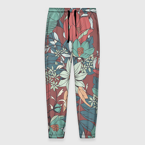 Мужские брюки Цветочный арт / 3D-принт – фото 1