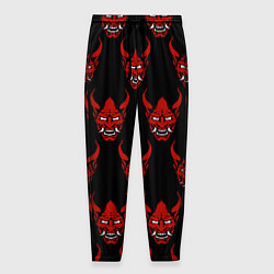 Брюки на резинке мужские Маски Они, цвет: 3D-принт