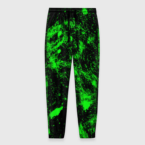 Мужские брюки Зелёная краска / 3D-принт – фото 1