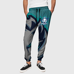 Брюки на резинке мужские Форма White wolves, цвет: 3D-принт — фото 2