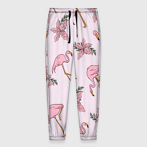 Мужские брюки Розовый фламинго / 3D-принт – фото 1