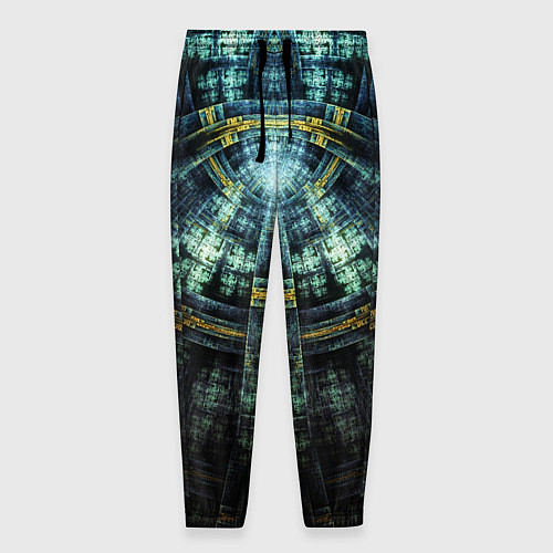 Мужские брюки Фрактал узор будущее масоны / 3D-принт – фото 1