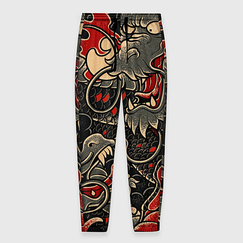 Мужские брюки Dsquared tatoo DRAGON / 3D-принт – фото 1