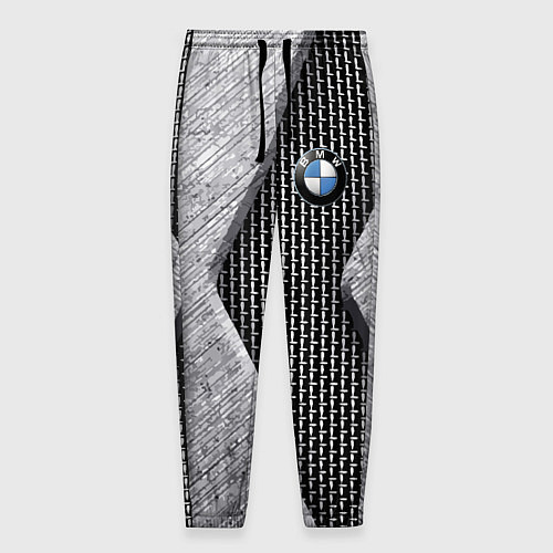 Мужские брюки BMW - emblem - metal - texture / 3D-принт – фото 1