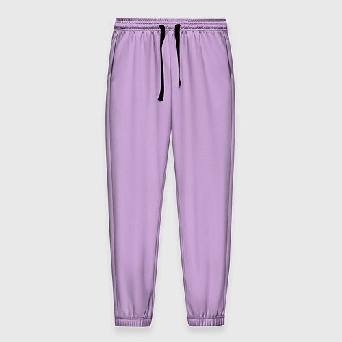 Мужские брюки Глициниевый цвет без рисунка / 3D-принт – фото 1