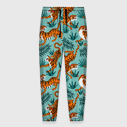 Мужские брюки Рычащие Тигры Паттерн / 3D-принт – фото 1
