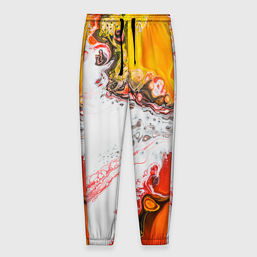 Мужские брюки Рисунок желтой краской / 3D-принт – фото 1