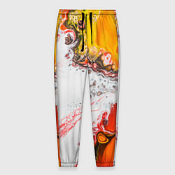Брюки на резинке мужские Рисунок желтой краской, цвет: 3D-принт