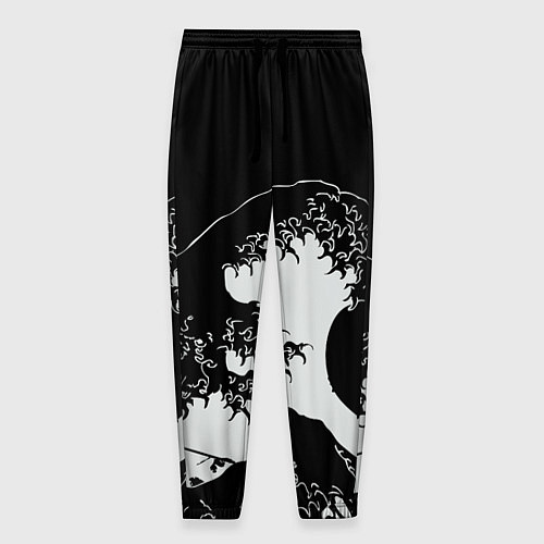 Мужские брюки Волна Канагава / 3D-принт – фото 1