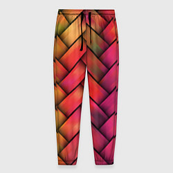 Брюки на резинке мужские Colorful weave, цвет: 3D-принт