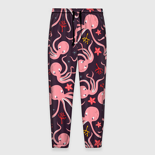 Мужские брюки Осьминоги / 3D-принт – фото 1