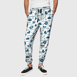 Брюки на резинке мужские Зимние виды спорта, цвет: 3D-принт — фото 2