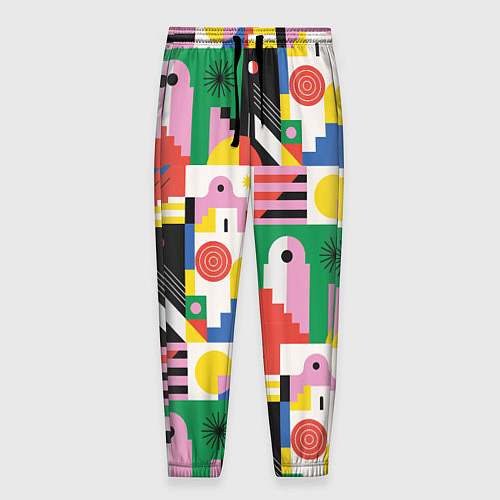Мужские брюки Геометрия города / 3D-принт – фото 1