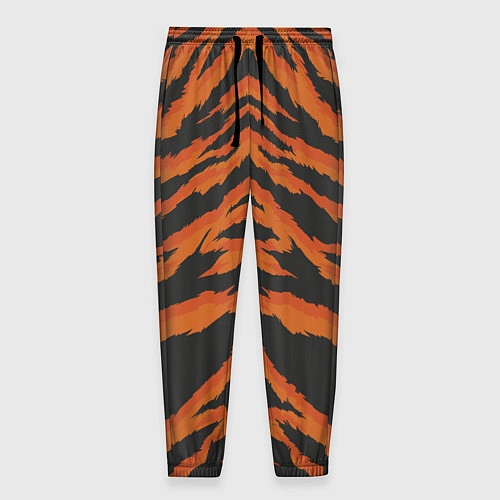 Мужские брюки Шкура тигра оранжевая / 3D-принт – фото 1