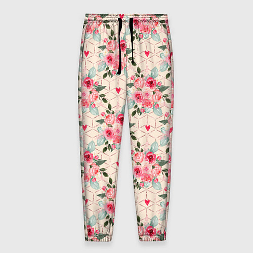 Мужские брюки Полевые цветочки / 3D-принт – фото 1