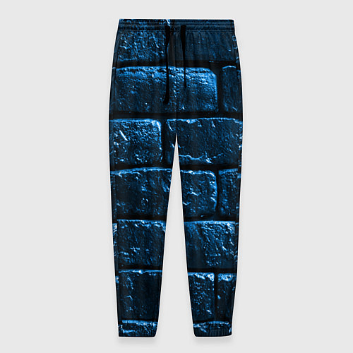 Мужские брюки Неоновая, кирпичная стена / 3D-принт – фото 1