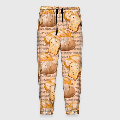 Мужские брюки Выпечка - хлеб и булочки / 3D-принт – фото 1