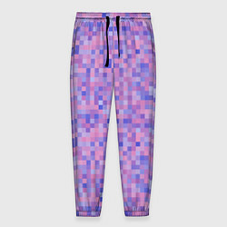 Мужские брюки Сиреневая пиксельная абстракция